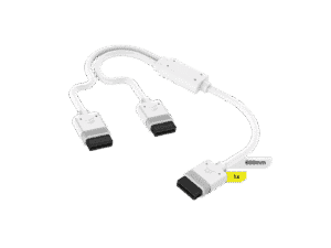 Corsair iCUE LINK Cable 1x 600mm Y-Cable With Straight Connectors - White