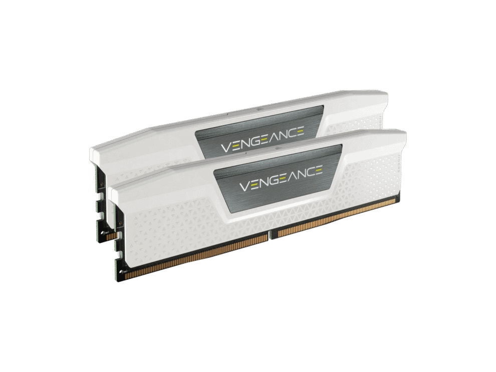corsair vengeance® 32gb (2 x 16gb) ddr5 dram 5200mhz c40 memory kit; 40 40 40 77; 1.25v; white. .