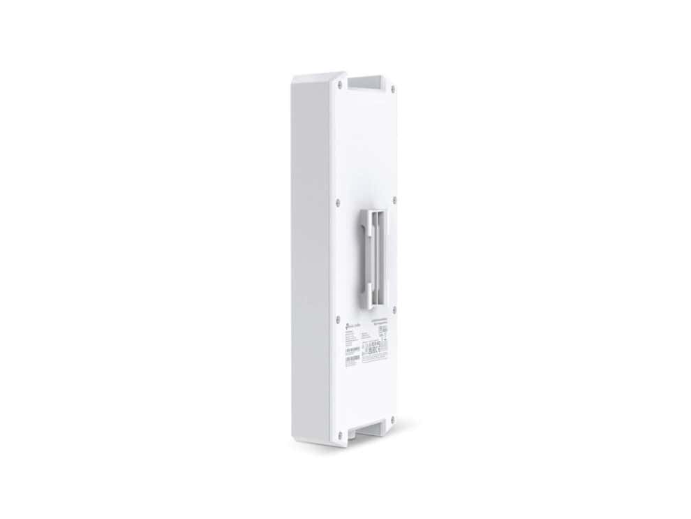 White electronic device with labels on back
