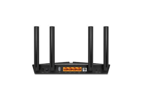 Back view of a WiFi router