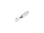 White USB flash drive with cap removed