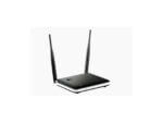 Black wireless router with antennas