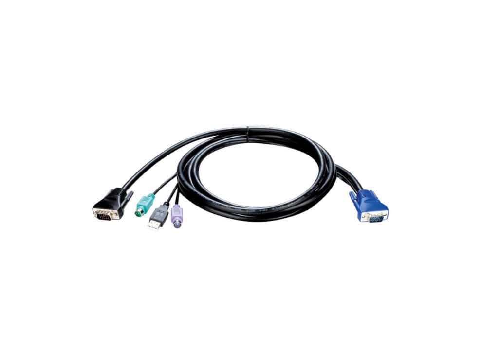 KVM switch cable with multiple connectors