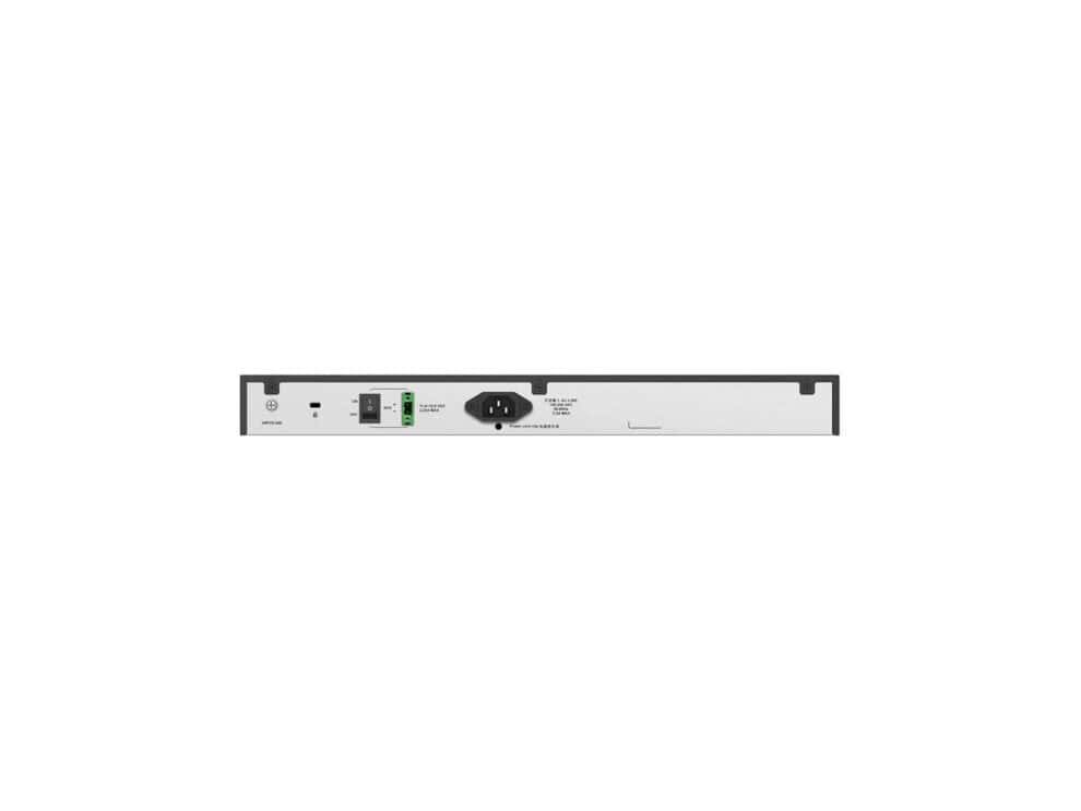 Back view of electronic device with ports.