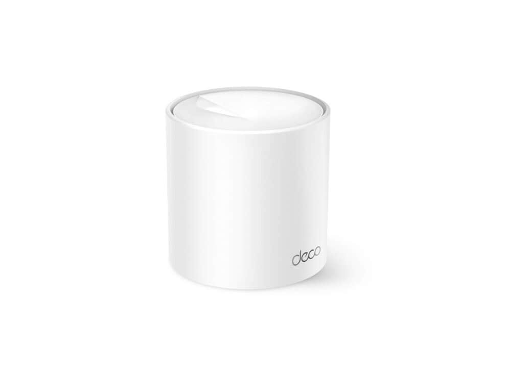 tp link ax1500 router whole home mesh wi fi 6 system (1 pack) White cylindrical mesh WiFi router