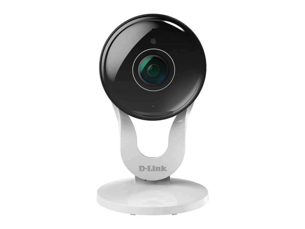 D-Link security camera on white background