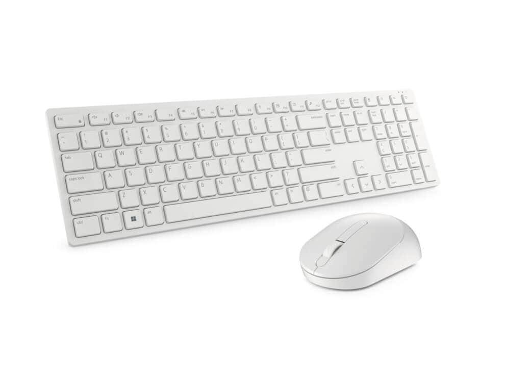 dell pro wireless keyboard and mouse km5221w us international (qwerty) white
