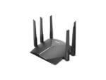 D-Link black wireless router with six antennas