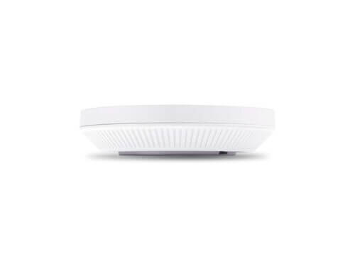 White ceiling-mounted smoke detector