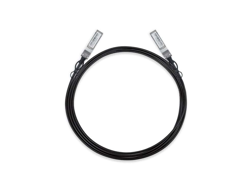 Circular black cable with connectors on both ends