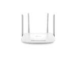 TP-Link white wireless router with four antennas.