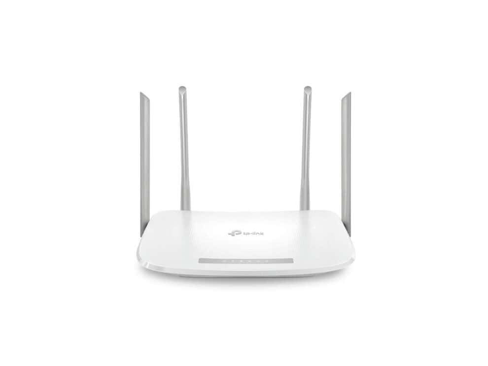 tp link ec220 g5 ac1200 agile configuration wi fi 5 router TP-Link white wireless router with four antennas.