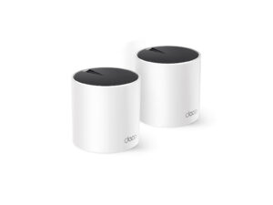 Dual white cylindrical wifi routers