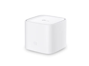 White Wi-Fi router from TP-Link.