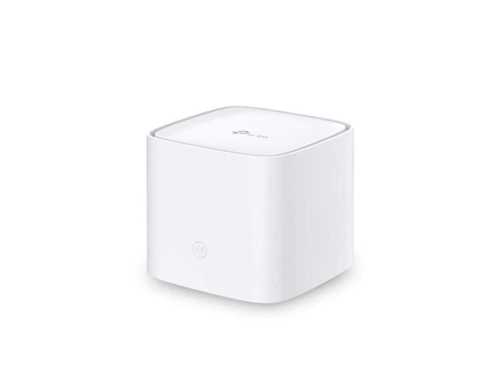 tp link aginet ax1500 router whole home mesh system (1 pack) White cube-shaped WiFi router