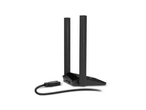 Dual antenna WiFi adapter with USB cable