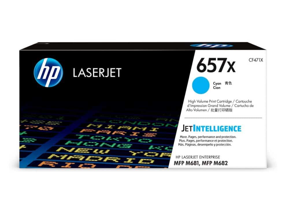 hp 657x high yield cyan original laserjet toner
