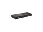 Black USB switch device with four ports.