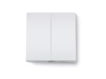 White double light switch on wall