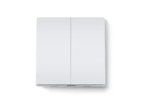 White double light switch on wall