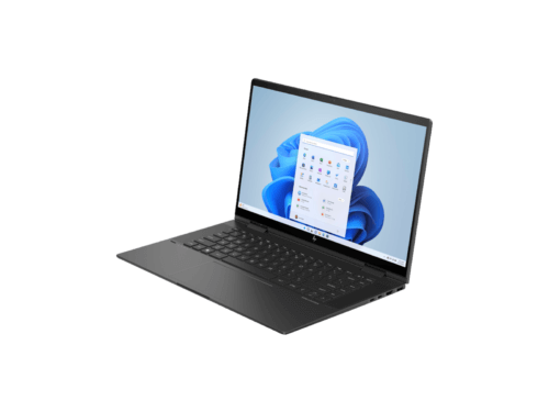 Black laptop with Windows operating system