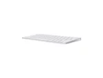Slim white wireless keyboard side view