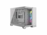 White PC case with RGB fans