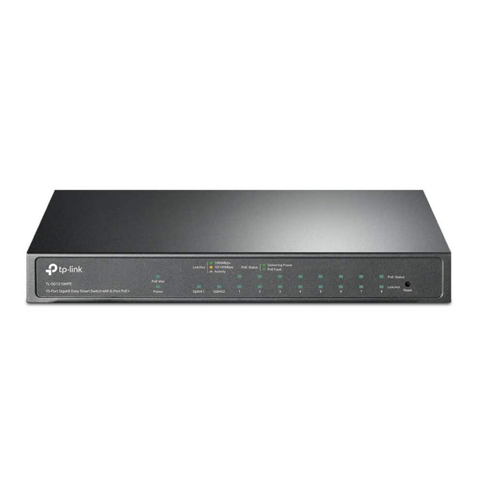 tp link tl sg1210mpe 10 port gigabit easy smart switchwith 8 port poe+