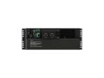 Back view of black server rack unit