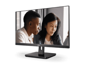 Two people on computer screen