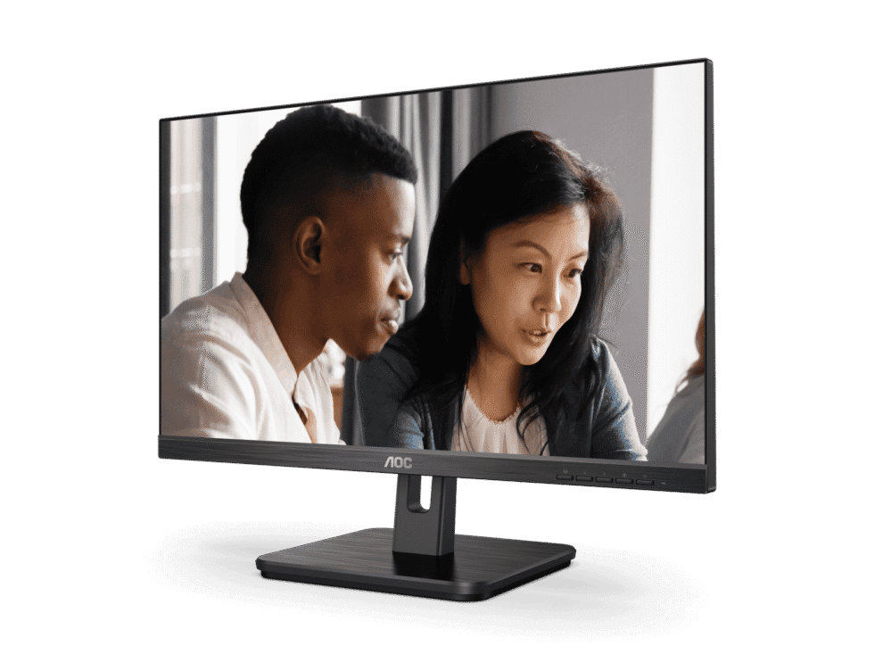 Two people on computer screen