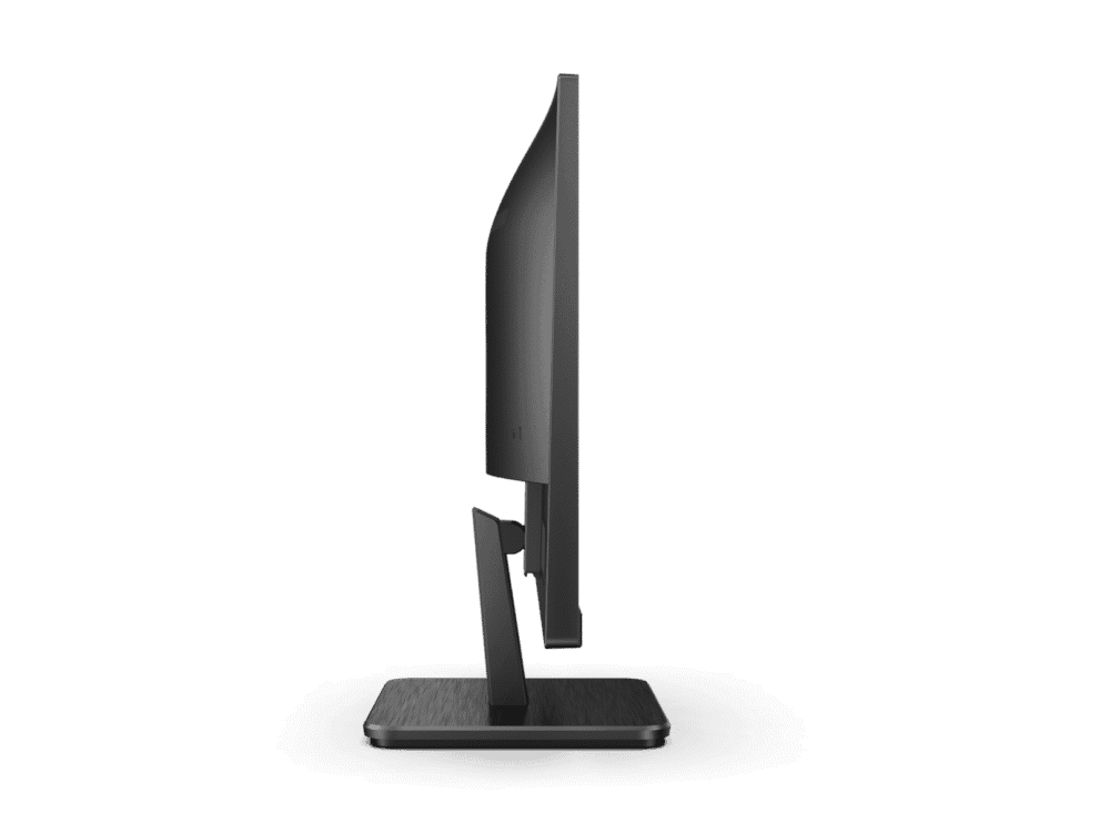 Side view of black computer monitor.