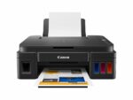 Canon printer printing colorful document