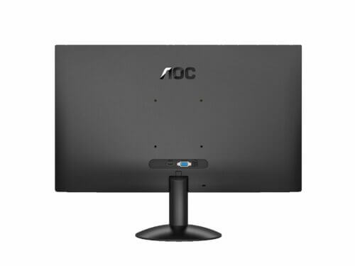 aoc 24b30hm monitor|23.8 inch|va fhd 1920x1080 100hz|hdmi||vesa|flicker free;|low blue mode Back view of a computer monitor