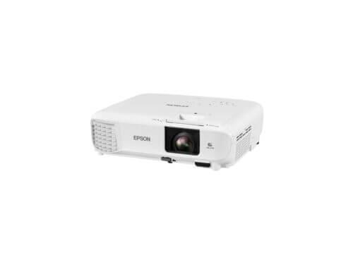 Epson white projector, front view