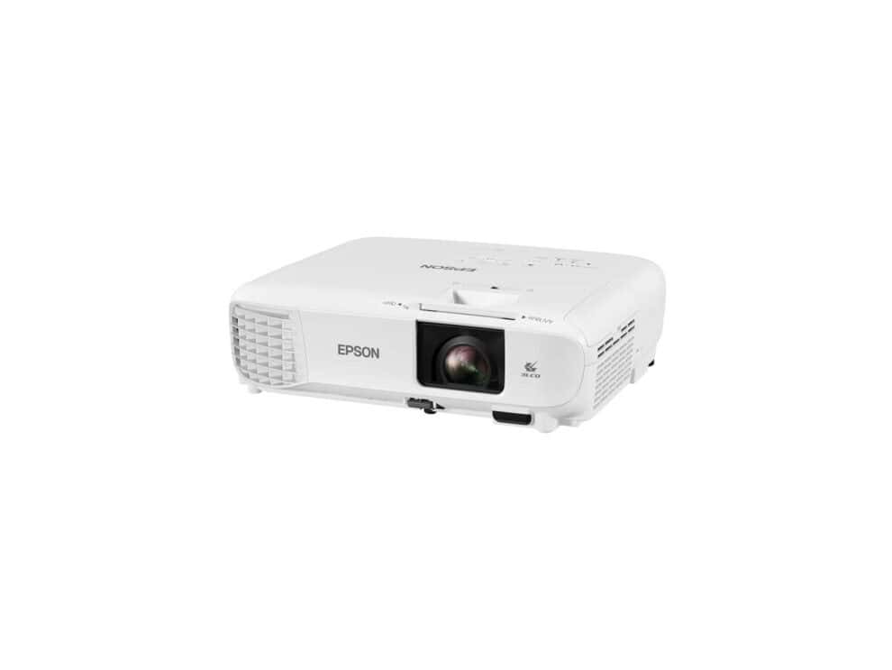 Epson white projector, front view