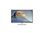 Curved Dell monitor displaying mountain scenery