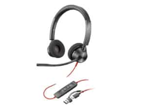 POLY Blackwire 3320 Stereo Microsoft Teams Certified USB-C Headset +USB-C/A Adapter