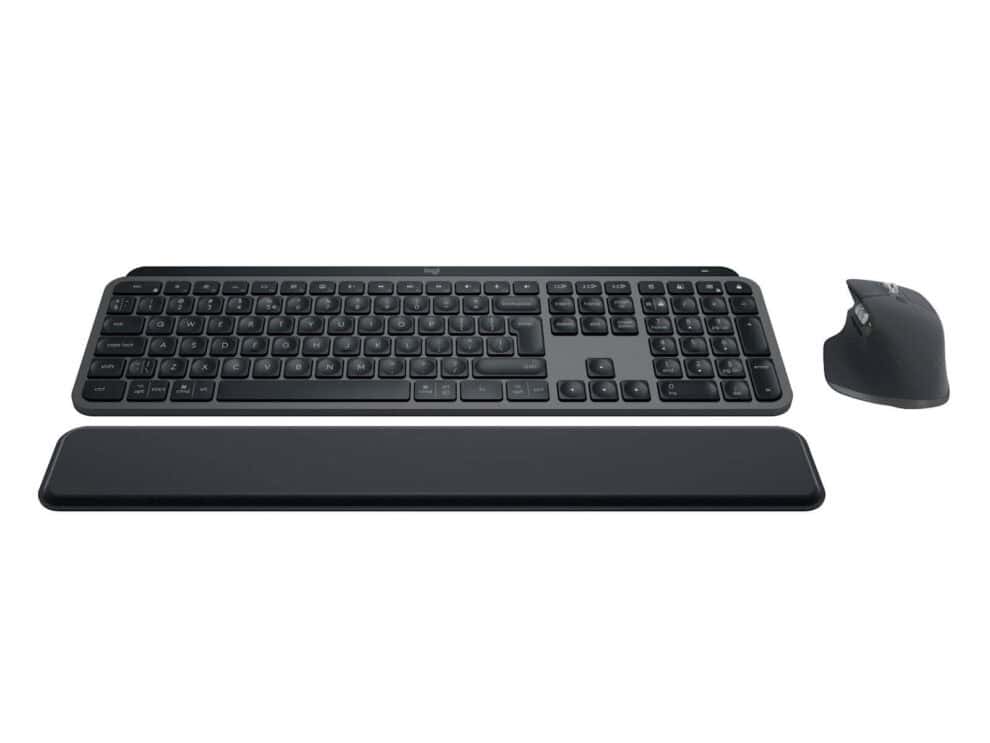 920 011614 logitech mx keys s perfomance combo: mx master 3s; mx keys s & mx palm rest graphite Wireless keyboard and mouse with wrist rest