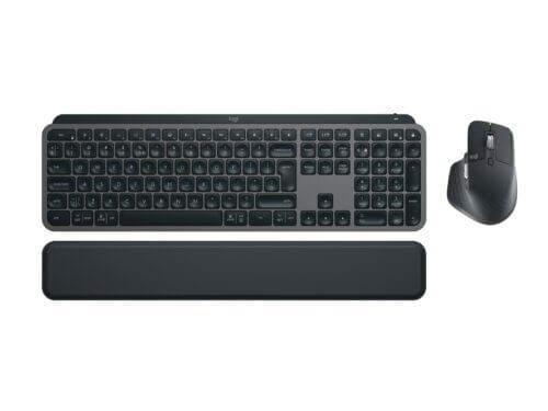 Wireless keyboard and mouse with wrist rest