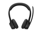 Black over-ear headset with microphone