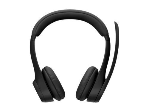 Black over-ear headset with microphone