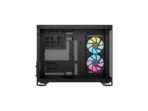 PC case with RGB fans inside