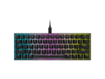 RGB backlit mechanical keyboard on black background