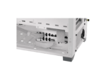 PC power supply unit with connected cables.