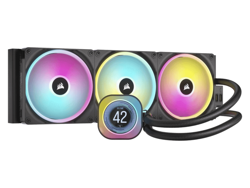 icue link h170i lcd liquid cpu cooler RGB CPU cooler with temperature display