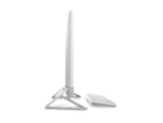 Side view of modern computer setup