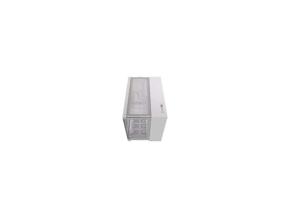 White air conditioner unit on white background