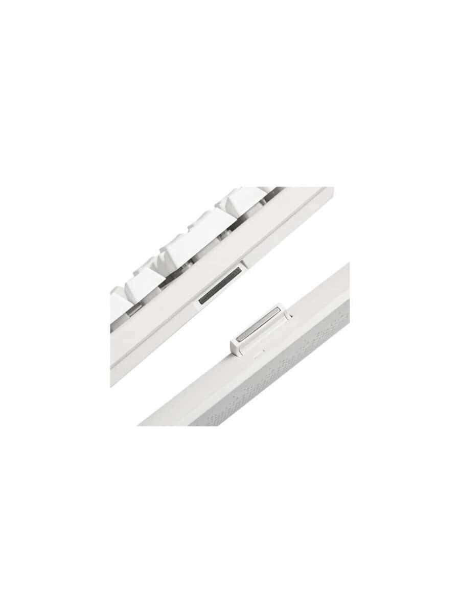 White mechanical keyboard detail