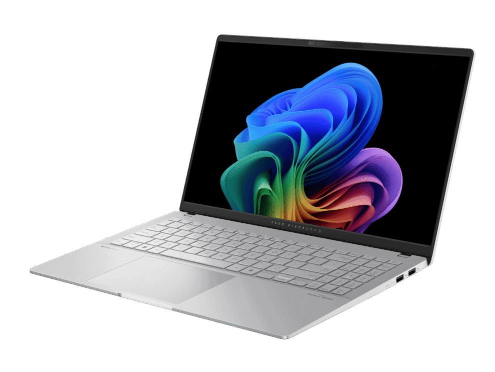 asus vivobook s15 oled Modern laptop with colorful screen display